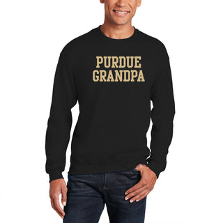 Purdue Basic Block Grandpa Crewneck - Black