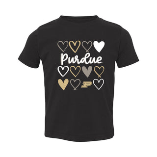 Purdue Hearts Toddler T-Shirt - Black
