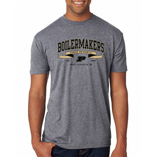 Purdue Ribbon Flight NLA Triblend T-Shirt - Premium Heather