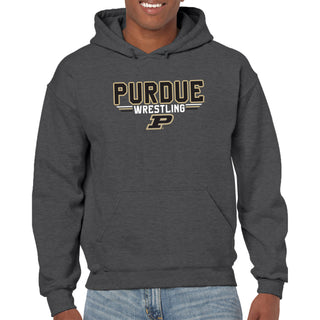 Purdue Wrestling Top Flight Hoodie - Dark Heather