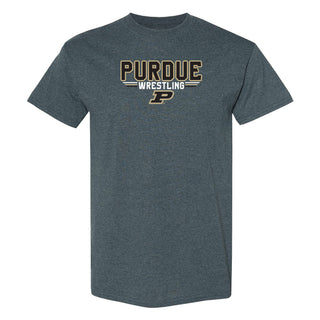 Purdue Wrestling Top Flight T-Shirt - Dark Heather