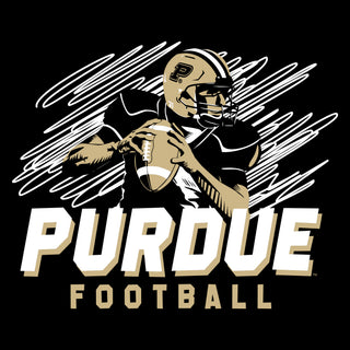 Purdue Football Action T-Shirt - Black