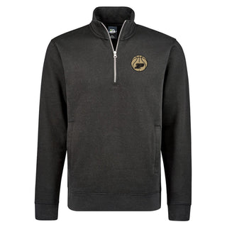Purdue Basketball Outline LC EMB BTB Quarter Zip Sweatshirt - Black