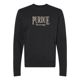 Purdue Classic Rally EMB JA BTB Fleece Crewneck - Black