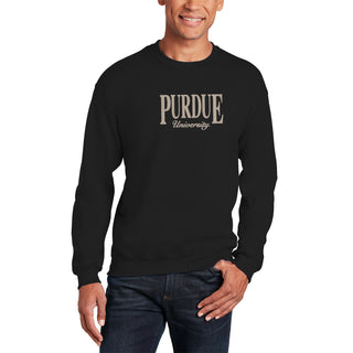 Purdue Classic Rally EMB JA BTB Fleece Crewneck - Black