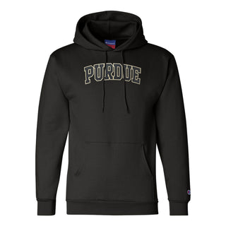 Purdue Arch Applique Champion Powerblend Hoodie - Black