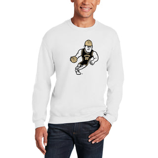 Purdue Pete Basketball Mascot Mark Crewneck - White
