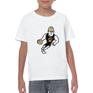 Purdue Pete Basketball Mascot Mark Youth T-Shirt - White