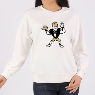 Purdue Pete Football Mascot Mark Crewneck - White