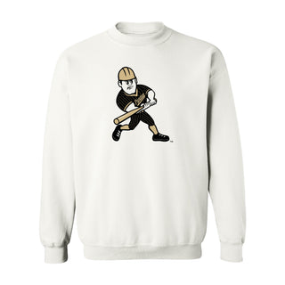 Purdue Pete Softball Mascot Mark Crewneck - White