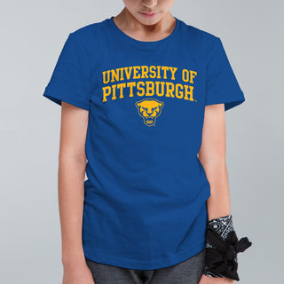 Pittsburgh Panthers Arch Logo Youth T-Shirt - Royal