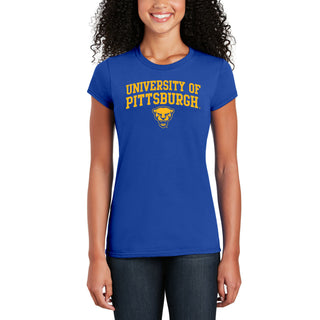 Pittsburgh Panthers Arch Logo Women's T-Shirt - Royal