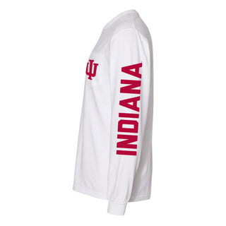 Indiana University Hoosiers Trident Long Sleeve Pocket Tee - White