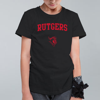 Rutgers University Scarlet Knights Arch Logo Youth T-Shirt - Black