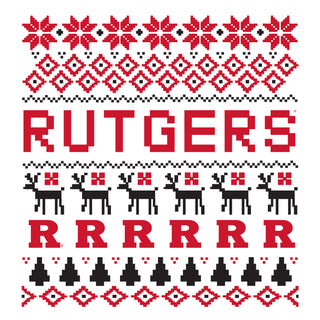 Rutgers Scarlet Knights Holiday Sweater T-Shirt - White