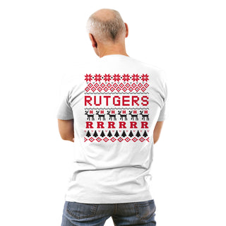 Rutgers Scarlet Knights Holiday Sweater T-Shirt - White