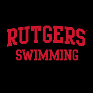 Rutgers Scarlet Knights Arch Logo Swimming T-Shirt - Black
