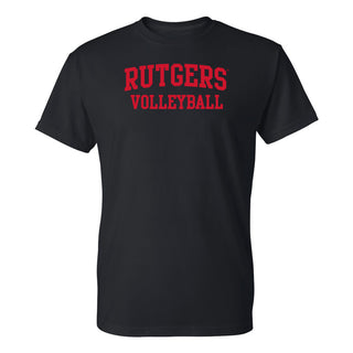 Rutgers Scarlet Knights Arch Logo Volleyball T-Shirt - Black