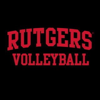 Rutgers Scarlet Knights Arch Logo Volleyball T-Shirt - Black