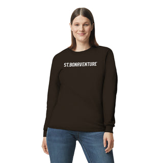 St. Bonaventure Bonnies Basic Block Long Sleeve T Shirt - Dark Chocolate