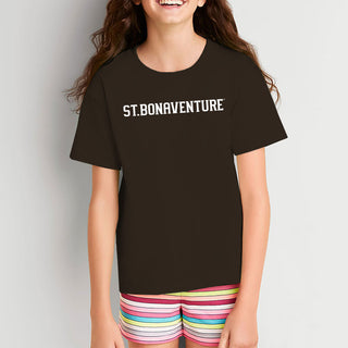 St. Bonaventure Bonnies Basic Block Youth T Shirt - Dark Chocolate