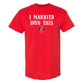 San Diego State Aztecs I Married Into This T-Shirt - Red