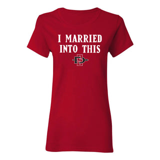 San Diego State Aztecs I Married Into This Women's T-Shirt - Red