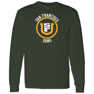 San Francisco Dons Distressed Circle Logo Long Sleeve T-Shirt - Forest
