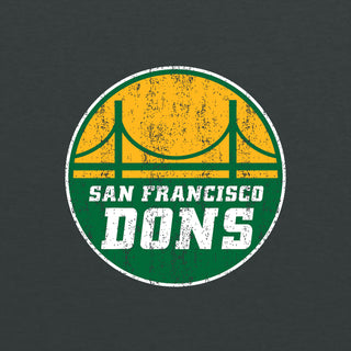 San Francisco Dons Bridge Logo Distressed Hoodie - Dark Heather