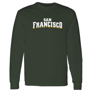 San Francisco Dons Wordmark Long Sleeve - Forest