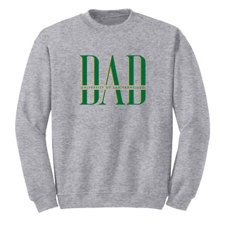 San Francisco Dons Classic Dad Crewneck Sweatshirt - Sport Grey
