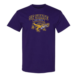 San Francisco State University Gators Arch Logo T-Shirt - Purple