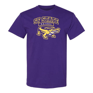 San Francisco State University Gators Arch Logo T-Shirt - Purple