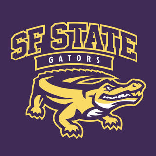 San Francisco State University Gators Arch Logo Women's T-Shirt - Purple