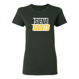 Siena University Basic Block Womens T-Shirt - Forest