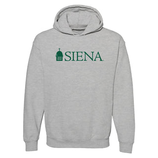 Siena University Institutional Logo Hoodie - Sport Grey