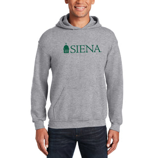 Siena University Institutional Logo Hoodie - Sport Grey