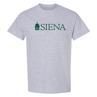 Siena University Institutional Logo T-Shirt - Sport Grey