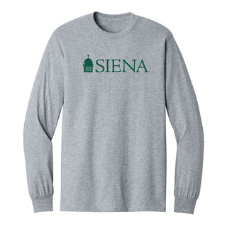 Siena University Institutional Logo Long Sleeve - Sport Grey