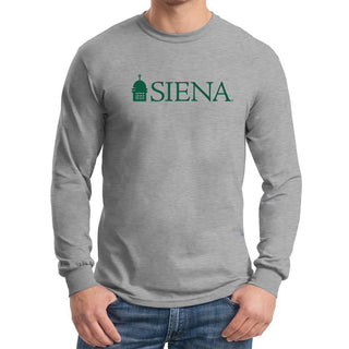 Siena University Institutional Logo Long Sleeve - Sport Grey