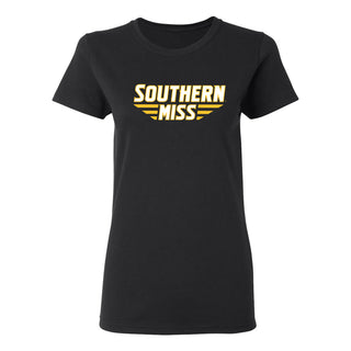 Southern Mississippi Basic Block Womens T-Shirt - Black