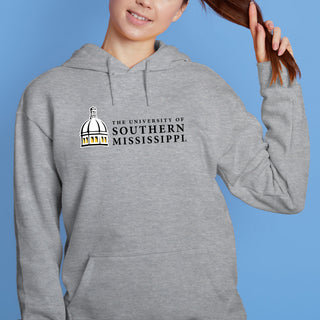 Southern Mississippi Institutional Logo Hoodie - Sport Grey