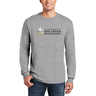 Southern Mississippi Institutional Logo Long Sleeve - Sport Grey