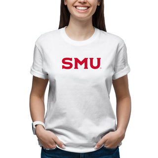 Southern Methodist University Mustangs Basic Block T-Shirt - White