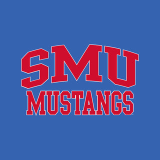 SMU Mustangs Front Back Print T-Shirt - Royal