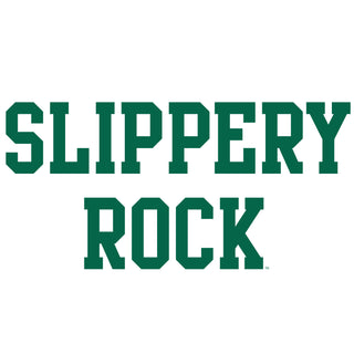 Slippery Rock University The Rock Basic Block Short Sleeve Youth T Shirt - White