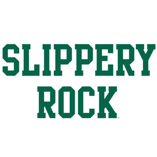 Slippery Rock University The Rock Basic Block Short Sleeve Womens T Shirt - White