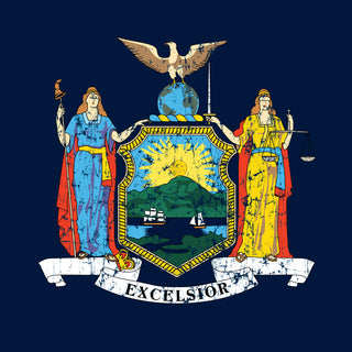 New York State Flag NLA T-Shirt - Midnight Navy