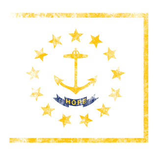 Rhode Island State Flag NLA T-Shirt - White