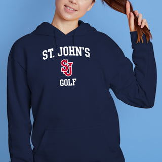 St John's Red Storm Arch Logo Golf Hoodie - Navy